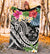 Fiji Polynesian Premium Blanket - Summer Plumeria (Black) - Polynesian Pride