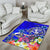 Tonga Area Rug - Turtle Plumeria (Blue) - Polynesian Pride