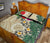 Cook Islands Polynesian Quilt Bed Set - Hibiscus Turtle Tattoo Beige - Polynesian Pride