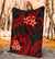 Tonga Polynesian Premium Blanket - Red Plumeria - Polynesian Pride