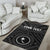 Chuuk Custom Personalised Area Rug - Chuuk Seal With Polynesian Tattoo Style ( Black) - Polynesian Pride