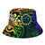 Cook Islands Custom Personalised Bucket Hat - Rainbow Polynesian Pattern - Polynesian Pride