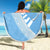 Fiji Tapa Rugby Beach Blanket version Style You Win - Blue - Polynesian Pride