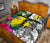 New Caledonia Custom Personalised Quilt Bet Set White - Turtle Plumeria Banana Leaf - Polynesian Pride