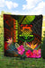 Tuvalu Polynesian Personalised Premium Quilt - Hibiscus and Banana Leaves - Polynesian Pride