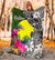 Palau Premium Blanket - Turtle Plumeria Banana Leaf - Polynesian Pride