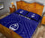 Guam Quilt Bed Set - Guam Seal With Polynesian Tattoo Style (Blue) - Polynesian Pride