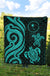 Chuuk Micronesian Premium Quilt - Turquoise Tentacle Turtle - Polynesian Pride