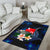 Wallis and Futuna Polynesian Area Rug - Turtle With Plumeria Flowers - Polynesian Pride