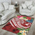 Papua New Guinea Polynesian Area Rug - Summer Plumeria (Red) - Polynesian Pride