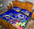 FSM Custom Personalised Quilt Bed Set - Turtle Plumeria (Blue) - Polynesian Pride