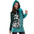 Polynesian Hawaii Custom Personalised Hoodie Dress Turquoise - Turtle with Hook - Polynesian Pride