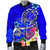 Hawaii Men's Bomber Jacket - Turtle Plumeria Polynesian Tattoo Blue Color - Polynesian Pride