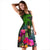 New Caledonia Midi Dress - Turtle Plumeria Banana Leaf Crest - Polynesian Pride