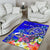 Tahiti Custom Personalised Area Rug - Turtle Plumeria (Blue) - Polynesian Pride