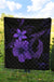 Hawaii Fish Hook Hibiscus Premium Quilt Purple - Polynesian Pride