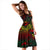 Fiji Polynesian Midi Dress - Turtle Hibiscus Reggae - Polynesian Pride