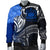 Samoa Custom Personalised Men's Bomber Jacket - Samoa Seal Wave Style (Blue) - Polynesian Pride