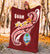 Guam Premium Blanket - Guam Seal Polynesian Patterns Plumeria (Red) - Polynesian Pride