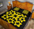 Hawaiian Quilt Bed Set Royal Pattern - Black And Yellow - A1 Style - Polynesian Pride