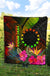 Cook Islands Polynesian Personalised Premium Quilt - Hibiscus and Banana Leaves - Polynesian Pride