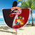 Tonga Polynesian Beach Blanket - Coat Of Arm With Hibiscus - Polynesian Pride