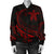 Hawaii Turtle Polynesian Women's Bomber Jacket - Red - Frida Style - Polynesian Pride