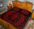 Hawaiian Kakau Honu Arc Red Polynesian Quilt Bed Set - Polynesian Pride