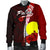 Palau Polynesian Men's Bomber Jacket - Coat Of Arm With Hibiscus - Polynesian Pride