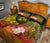 Polynesian Hawaii Custom Personalised Quilt Bed Set - Humpback Whale with Tropical Flowers (Yellow) - Polynesian Pride