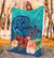 Turtle Polynesian Premium Blanket Hibiscus Polynesian Blue - Polynesian Pride