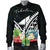 Tokelau Men's Bomber Jacket - Tokelau Caledonia Coat of Arms & Polynesian Tropical Flowers White - Polynesian Pride