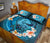 Chuuk Polynesian Quilt Bed Set - Blue Plumeria Animal Tattoo - Polynesian Pride