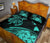 Hawaii Quilt Bed Set - Turtle Polynesian Map Plumeria Turquoise - Polynesian Pride