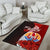 Tahiti Polynesian Area Rug - Coat Of Arm With Hibiscus - Polynesian Pride