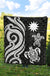 Nauru Premium Quilt - White Tentacle Turtle - Polynesian Pride