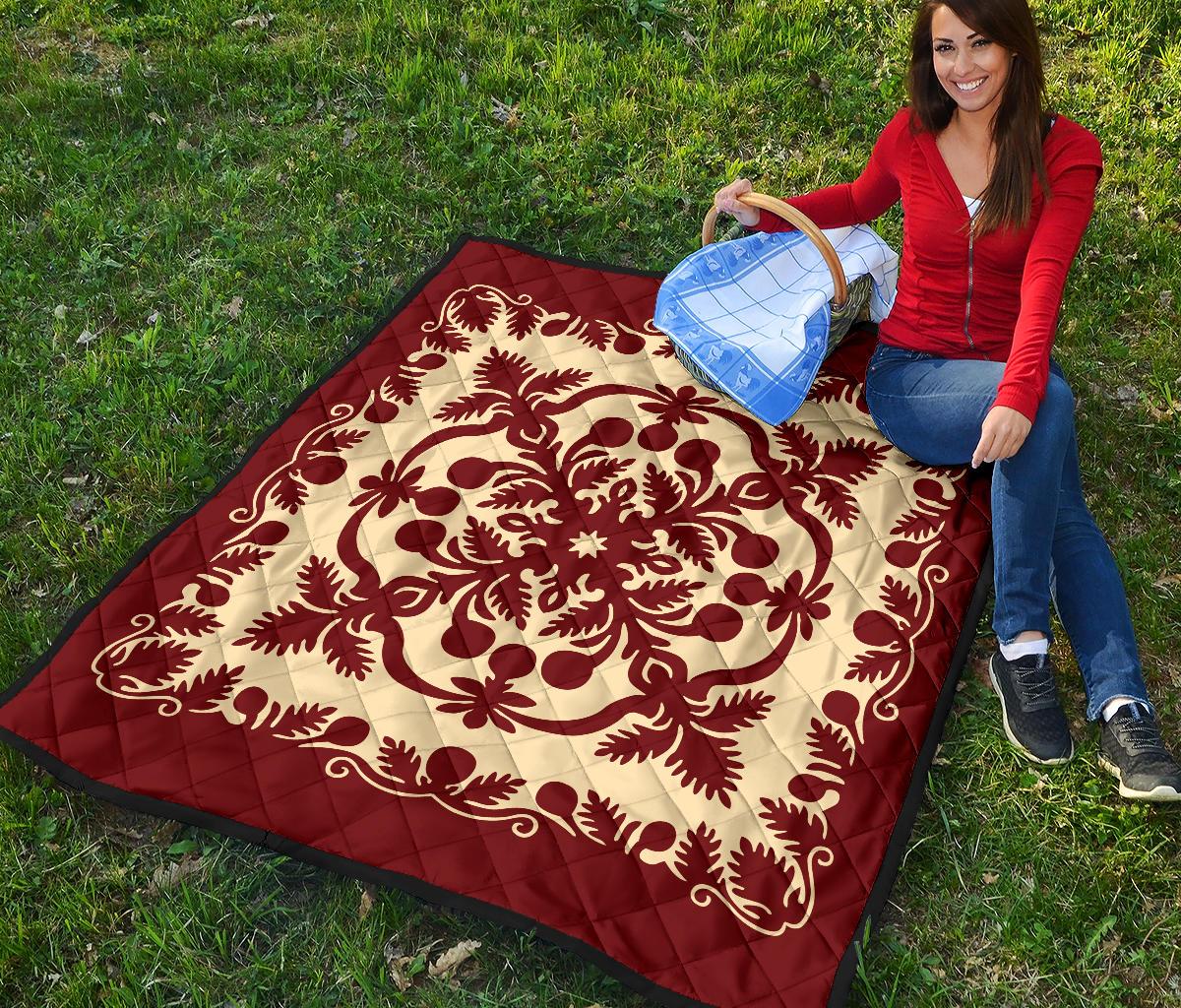 Hawaiian Quilt Royal Premium Quilt - Polynesian Pride