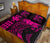 Hawaii Map Kanaka Polynesian Hula Girl Quilt Bed Set - Pink - Polynesian Pride