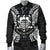 Tuvalu Polynesian Men's Bomber Jacket Map Black - Polynesian Pride