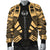 Marquesas Islands Men Bomber Jackets - Polynesian Tattoo Gold - Polynesian Pride