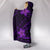 Hawaii Mix Polynesian Turtle Plumeria Hooded Blanket - AH - Nick Style - Purple - Polynesian Pride