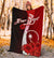 Chuuk Micronesia Custom Personalised Premium Blanket - Coat Of Arm With Hibiscus - Polynesian Pride