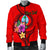 Guam Polynesian Custom Personalised Men's Bomber Jacket - Floral With Seal Red - Polynesian Pride