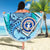 Northern Mariana Islands Beach Blanket - Custom Personalised Turtle Under The Sea Style - Polynesian Pride