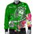 Guam Custom Personalised Men's Bomber Jacket - Turtle Plumeria (Green) - Polynesian Pride