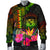 Polynesian Hawaii Polynesian Men's Bomber Jacket - Hibiscus and Banana Leaves - Polynesian Pride