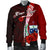 Samoa Polynesian Custom Personalised Men's Bomber Jacket - Coat Of Arm With Hibiscus - Polynesian Pride