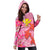 Hawaii Women's Hoodie Dress - Polynesian Pink Plumeria Turtle - Polynesian Pride