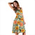 Hawaii Tropical Flowers Hibiscus Pink Yellow Midi Dress - Polynesian Pride