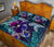 Hawaii Quilt Bed Set - Hawaii Turtle Flowers And Palms Retro - Polynesian Pride